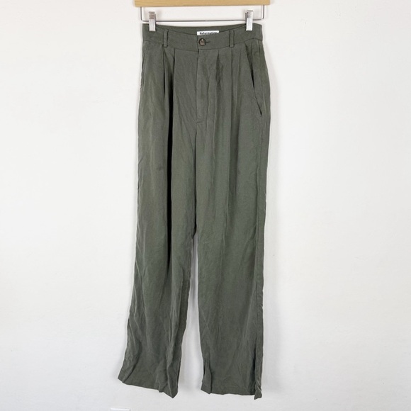 Reformation Mason Pant Color Army 100% Tencel - Picture 2 of 10